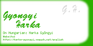 gyongyi harka business card