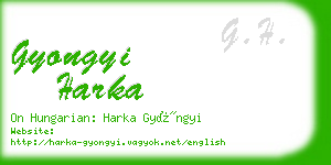 gyongyi harka business card